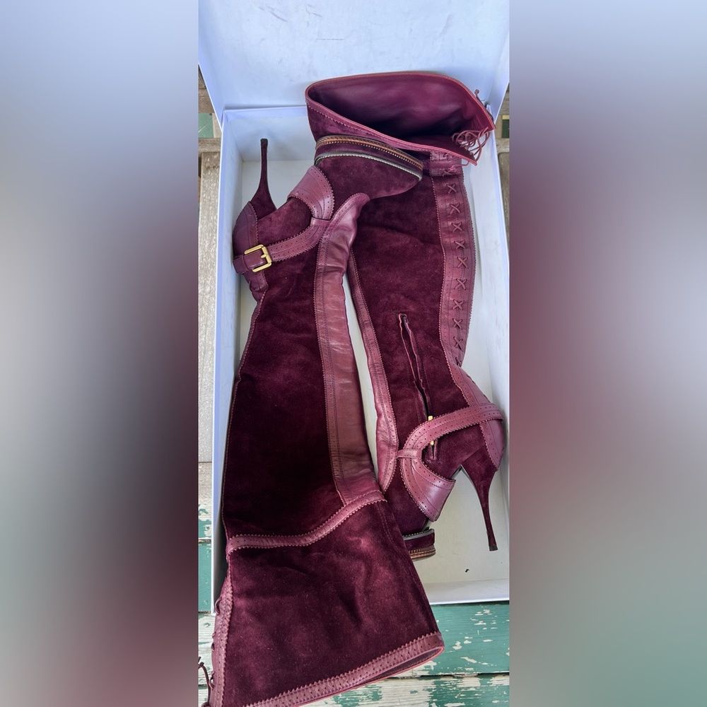 F/W 2010 Galliano Christian Dior Runway Intrigante Thigh High Boots Sz 41